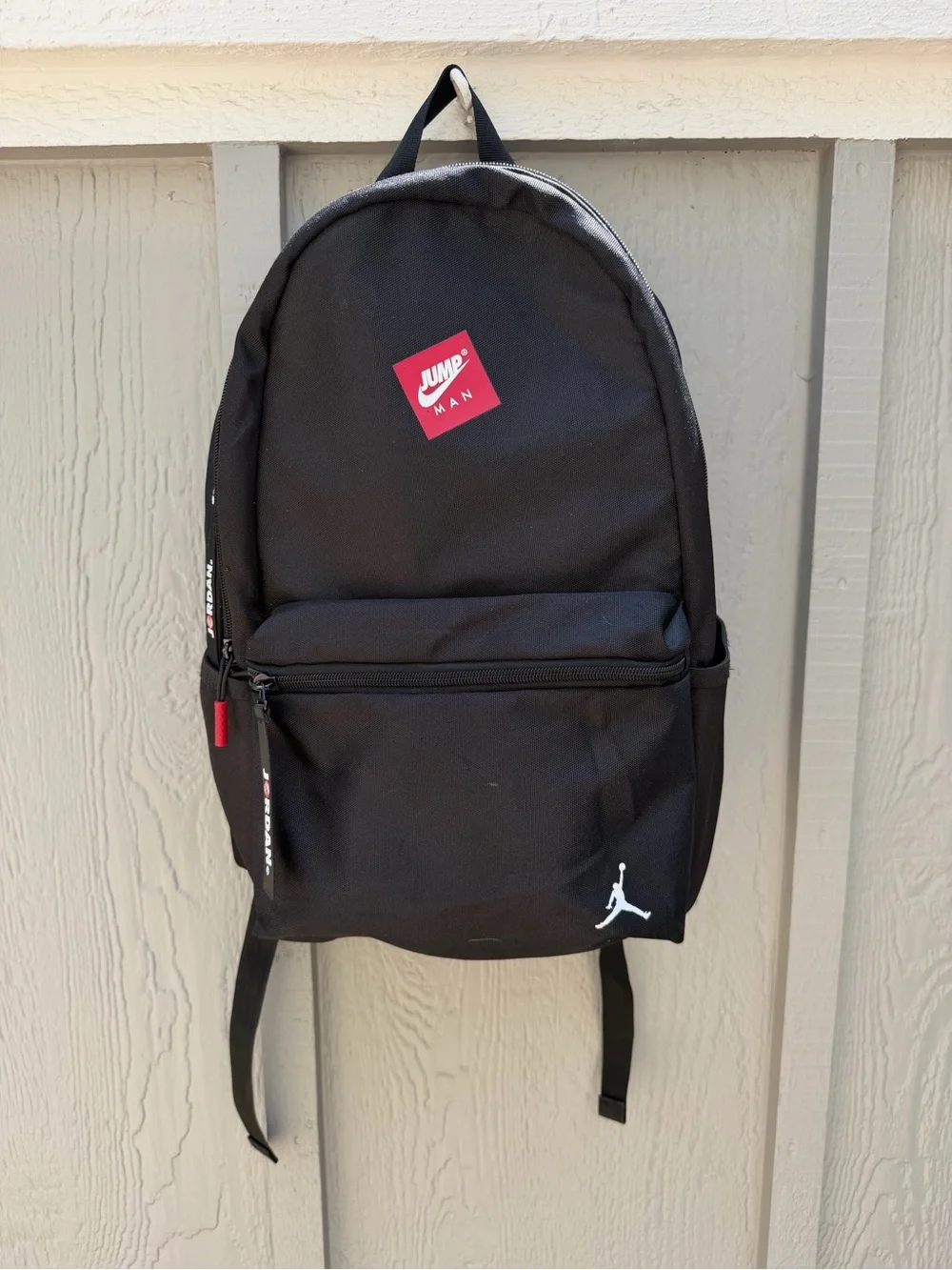 Jordan Jumpman Classics Large Black Backpack with Red Logo